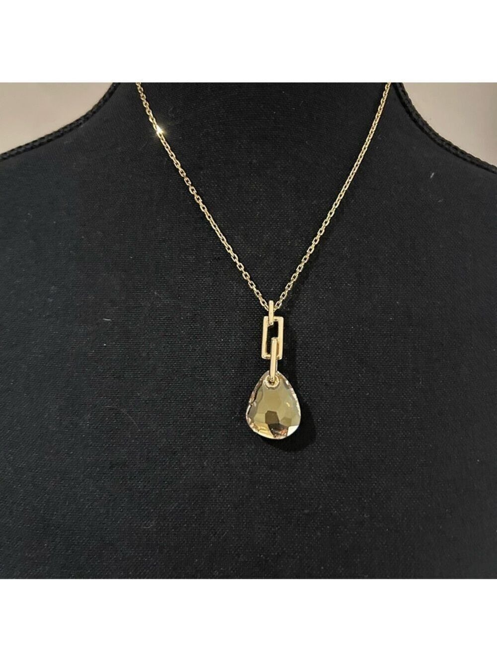 Swarovski Gold-Tone Teardrop Necklace - Picture 4 of 7